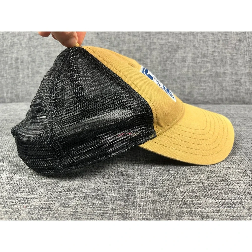 The North Face Mustard Yellow Black Heritage Patch Trucker Snapback Hat OSFM